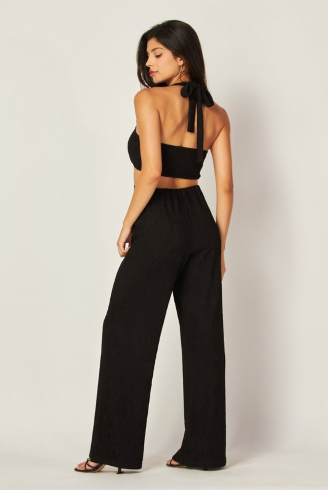 Cut Out Blk Jumpsuit