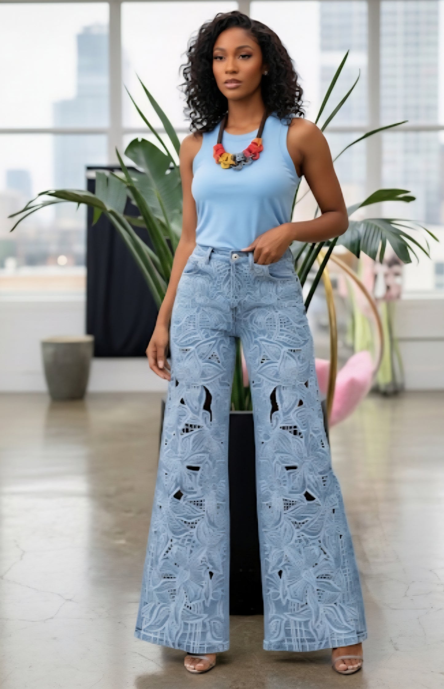 Dynamic Baby blue top