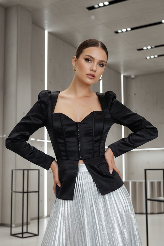 Black Corset Top – Editorial Fashion