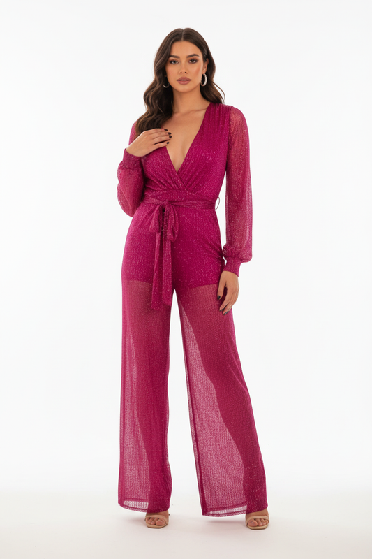 Jumpsuit Fuchsia Shimmer