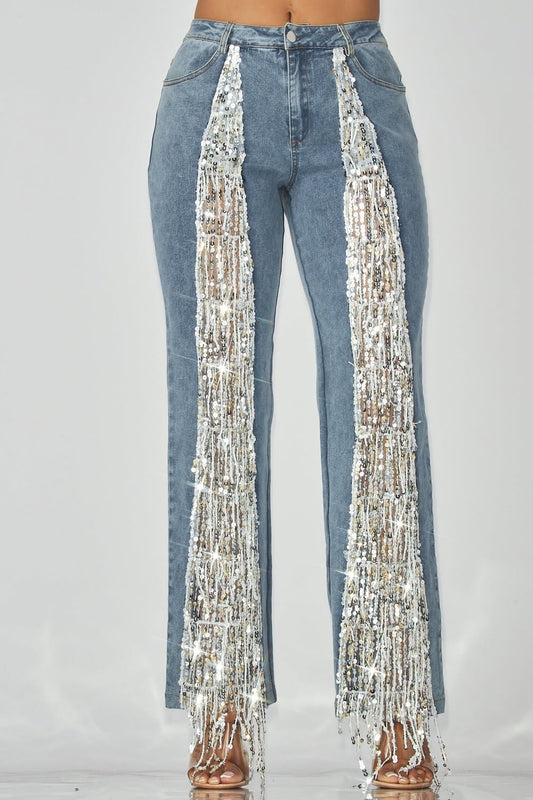 Crystal Cascade Denim