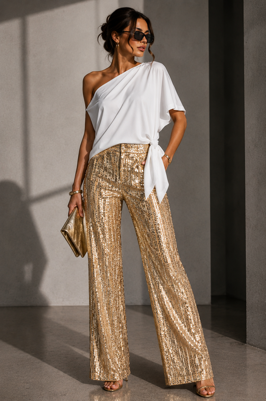 Golden palazzo Pant